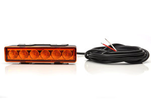 LED zwaailamp, zwaailicht 12V/24V Oranje lens, oranje LEDs