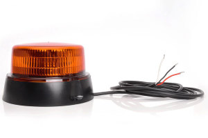 Lampeggiante a LED ambra, 1 funzione di programma, lente ambra Montaggio con 3 viti e cavo di collegamento di 3 m