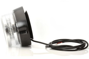 Amber LED zwaailamp, 1 programmafunctie, heldere lens Magnetische bevestiging en 3m aansluitkabel