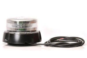 Gul LED-signallampa, 1 programfunktion, klar lins Magnetf&auml;ste och 3 m anslutningskabel
