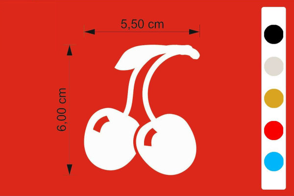 Adesivo ciliegia 5,5x6cm