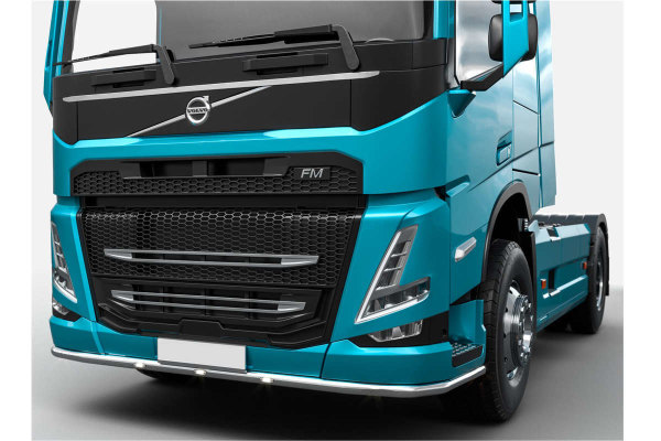 Geschikt voor Volvo*: FH4 I FH5 I FM4 I FM5 (2013-...) Onderrijbeveiliging FrontBar, roestvrij staal (incl. 3 LED-lichtset - wit)