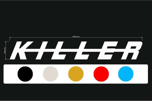 Sticker KILLER serie blok