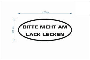 Truck sticker BITTE NICHT AM LACK LECKEN 120 x 50 mm Zwart