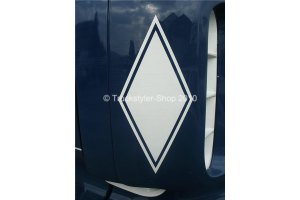 Truck stickers KARO for wind deflector as set black