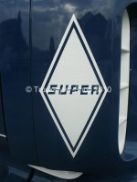 Truck stickers KARO - SUPER for wind deflector as set red