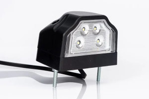 Luce targa a LED (12-30V), nero/bianco QS 150
