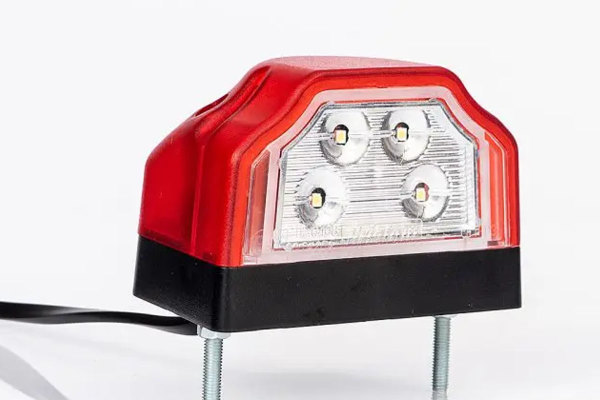 2 Stk Rot LED Kennzeichenbeleuchtung mit Positionsleuchte Für LKW