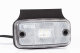 LED Begrenzungsleuchte mit Winkelhalterung + Rückstrahler (12-30V), weiss Kabel