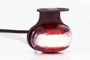 LED Positionsleuchte mit Winkelhalterung (12-30V), rot, Kabel