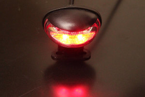 LED position light with angle bracket (12-30V), red - with cable