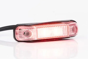 LED Positionsleuchte f&uuml;r Lkw/ Bus/ Wohnwagen (12-30V), rot, Kabel ohne Halter