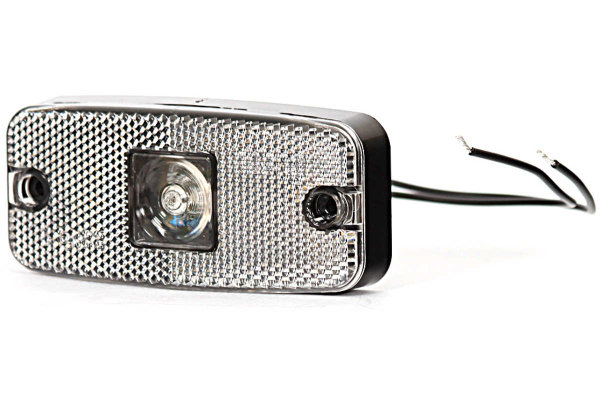 Positionsleuchte mit 2 LED - weiß, rechteck, mit E-Prüfzeichen