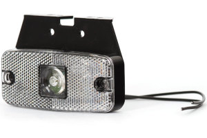 Positionsleuchte mit 2 LED - weiß, rechteck, mit E-Prüfzeichen