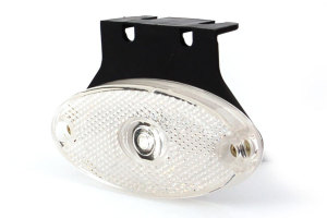 Position light with 1 LED - white, oval, can be screwed