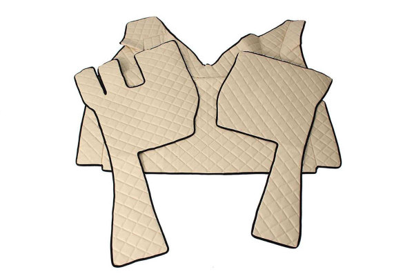 Fits Volvo*: FH4 I FH5 (2013-...) HollandLine floor mats leatherette, automatic - beige
