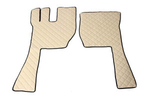 Fits Volvo*: FH4 I FH5 (2013-...) HollandLine floor mats leatherette, automatic - beige