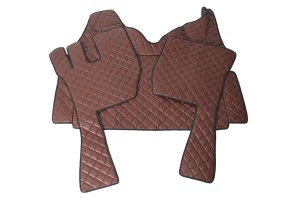Fits Volvo*: FH4 I FH5 (2013-...) HollandLine floor mats leatherette, automatic - brown