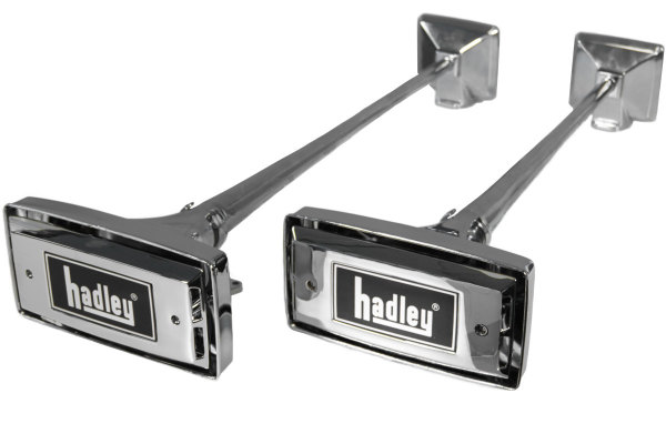 Doppel Hadley Druckluft Horn, eckig 66cm & 73cm, Typ900 & Typ901