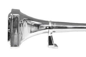 Hadley double air horn in stainless steel chromed - square 66cm &amp; 73cm