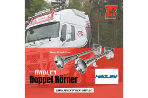 Doppel Hadley Druckluft Horn aus Edelstahl, 47cm &amp; 55cm