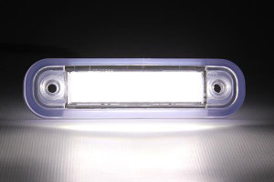 LED utanp&aring;liggande ljus eller sidomarkeringsljus, 12/24V, vit