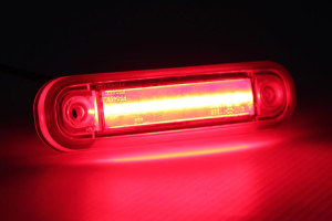 LED utanp&aring;liggande ljus eller sidomarkeringsljus, 12/24V, r&ouml;d