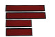 Lämplig för Mercedes*: MP4 | MP5 (2011-...) Standard Line klädsel för entréhandtag i läderimitation röd