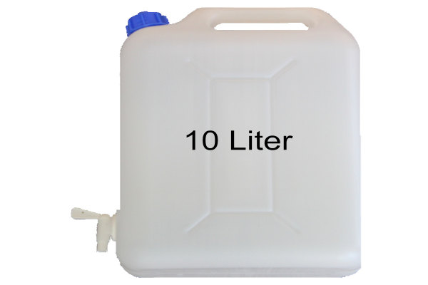 Vattenbehållare inkl. kran för resor, 10L