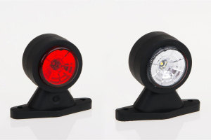 SET LED-k&ouml;rriktningsvisare, dubbelfunktionslampa (12-30V), vit/r&ouml;d-med kabel