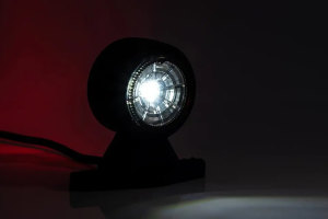 SET Luce di ingombro a LED, luce a doppia funzione (12-30V), bianco/rosso con cavo