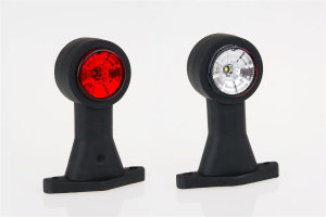 SET LED klarg&ouml;ringsljus, dubbelfunktionsljus (12-30V), vit/r&ouml;d, kabel
