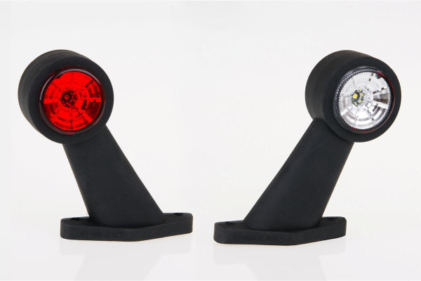 SET Luce di ingombro a LED, luce a doppia funzione (12-30V), bianco/rosso, cavo