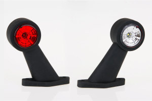 SET Luce di ingombro a LED, luce a doppia funzione (12-30V), bianco/rosso, QS 075