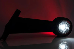 SET Luce di ingombro a LED, luce a doppia funzione (12-30V), bianco/rosso - con cavo