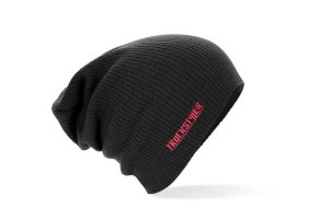 Beanie with TS - embroidered logo, ONE SIZE black