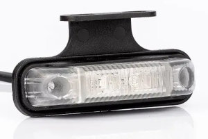 LED zijmarkeringslicht met hoeksteun (12-30V), oranje, kabel