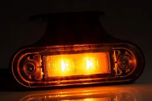 LED side marker light with angle bracket (12-30V), yellow