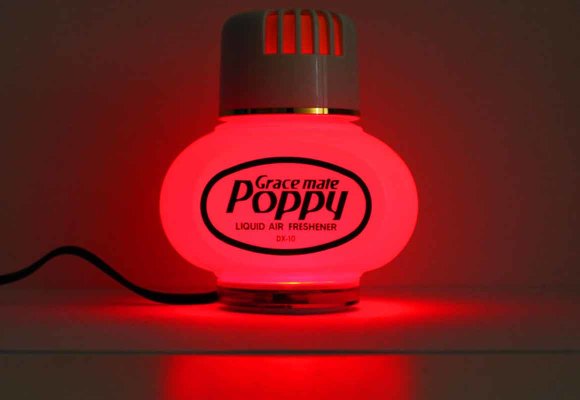 LED lighting for original Poppy, Turbo air fresheners 12-24V - Cigarette lighter socket red
