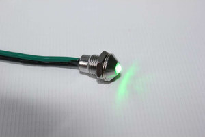 Waterproof LED recessed screw, IP67,  24V green