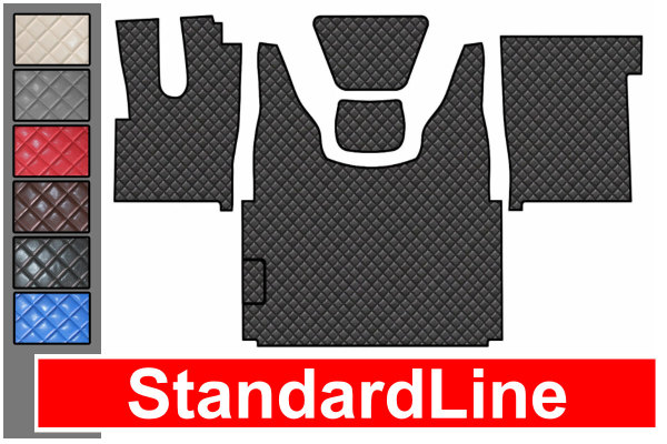 Adatto per DAF*: XF106 EURO6 (2013-2022) Standard Line, set tappetini, finta pelle