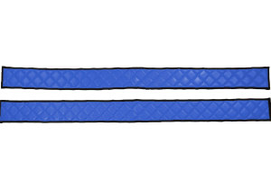 Passend f&uuml;r Mercedes*: Actros MP4 | MP5 (2011-...) Standard Line, Sitzsockelverkleidung, Kunstleder luftgefederter Beifahrersitz blau