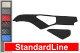 Passar för Mercedes*: Actros MP4 (2011-...) 2500mm bred hytt - instrumentpanelklädsel StandardLine, läderimitation