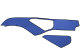 Passar för Mercedes*: Actros MP4 (2011-...) 2500mm bred hytt - instrumentpanelklädsel StandardLine, läderimitation blå