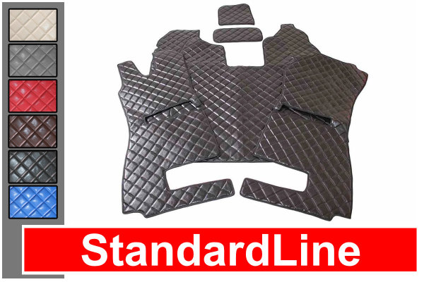 Lämplig för Scania*: R3 Streamline (2014-2017) Standard Line, golvmattesats, läderimitation