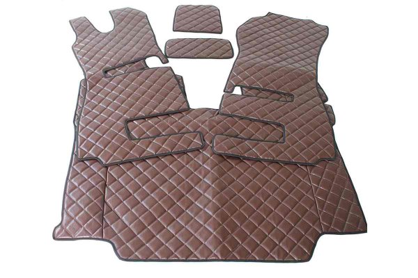 Fits Scania *: R3 Streamline (2014-2017) Standard Line, floor mats, automatic, foldable passenger seat, seat base open - brown