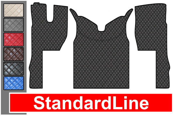 Geschikt voor Volvo*: FH4 I FH5 (2013-...) Standard Line, vloermattenset, automatisch, kunstleer