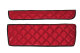 Adatto per MAN*: TGX (2007-2017) Linea Standard, set tappetini, cambio, nessun cassetto/un cassetto - rosso, similpelle