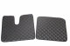 Adatto per MAN*: TGX (2007-2017) Linea Standard, set tappetino, leva del cambio, due cassetti - nero, similpelle