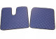 Passend für MAN*: TGX (2007-2017) Standard Line, Fußmattenset, Schaltung, zwei Schubladen - blau, Kunstleder